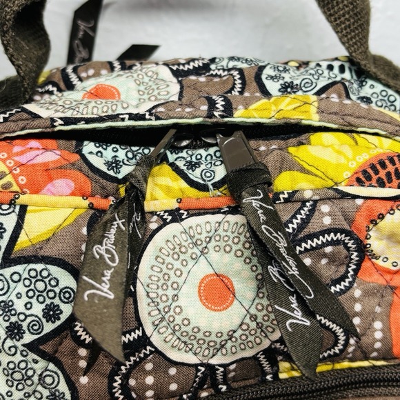 Vera Bradley Laptop Backpack Flower Shower School Bag Computer Compartment 70s - Picture 5 of 12